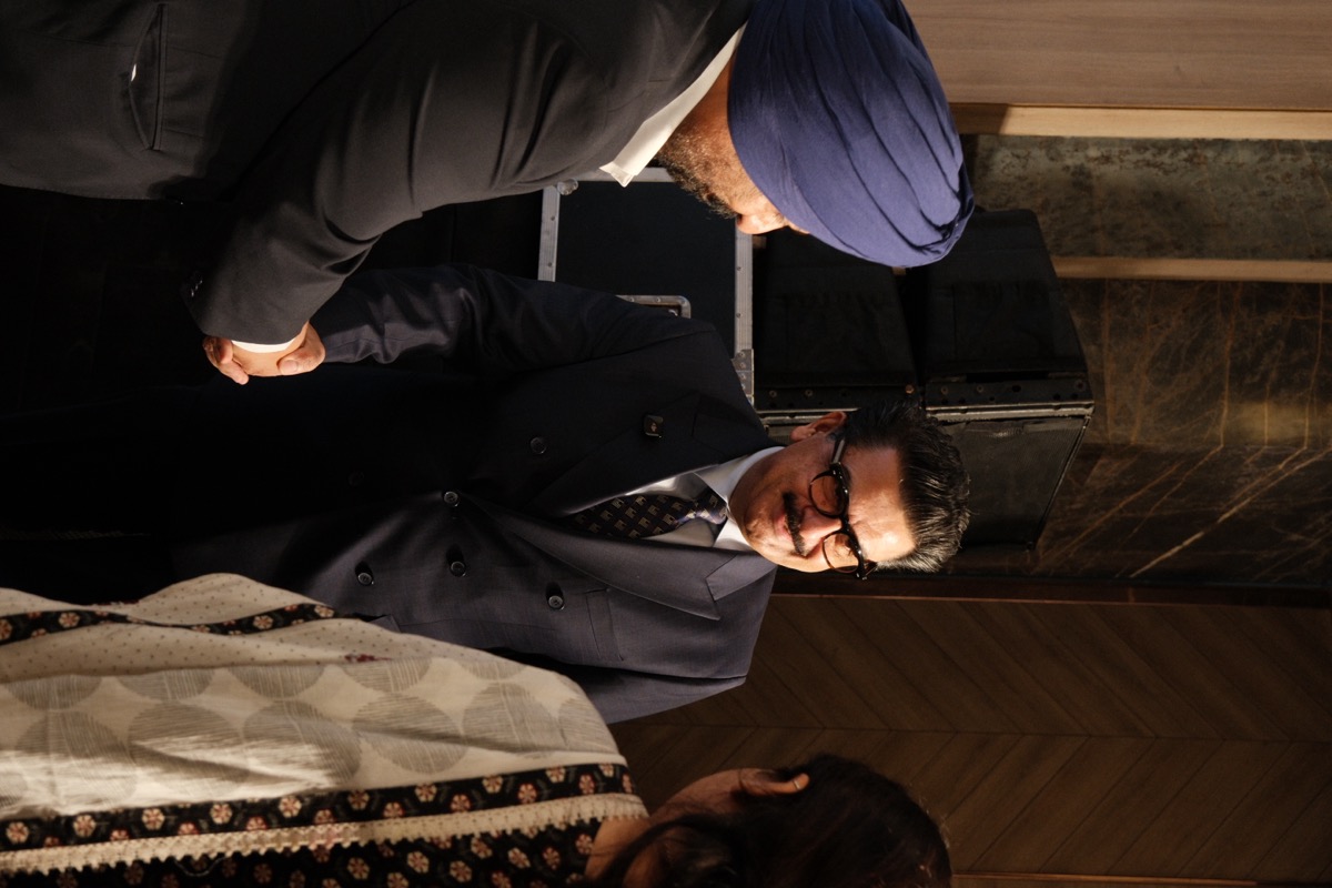 Award presentation at a business community event